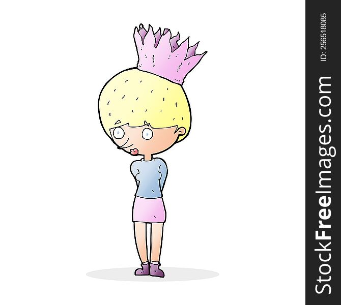 Cartoon Person Wearing Crown