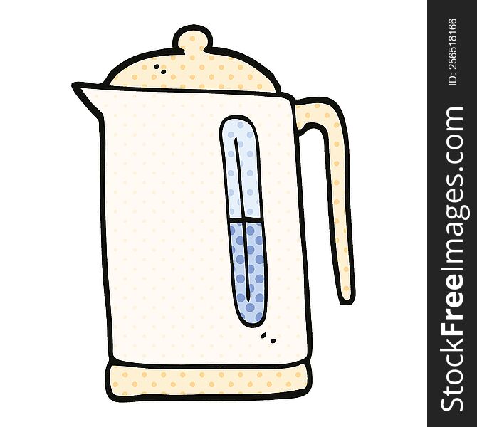 comic book style cartoon kettle
