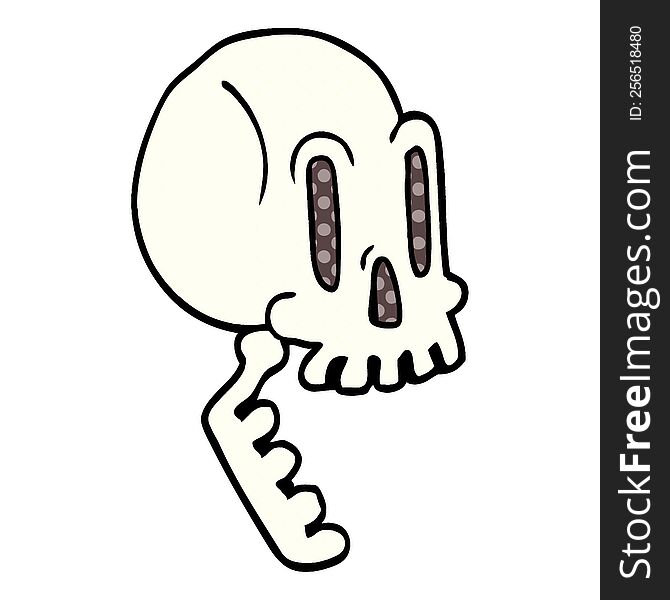 Cartoon Doodle Of A Skull