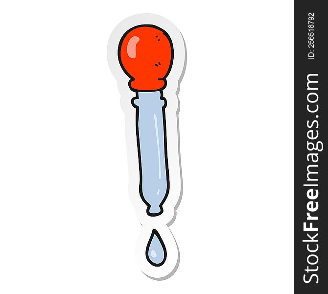 Sticker Of A Cartoon Water Dropper