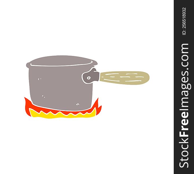 cartoon doodle cooking pan