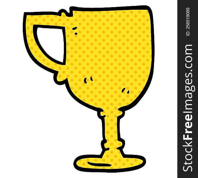 cartoon doodle gold cup