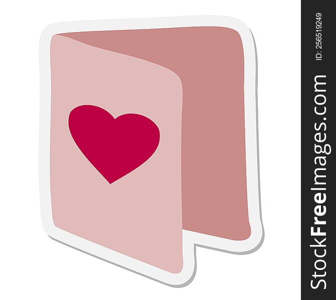 valentine card sticker