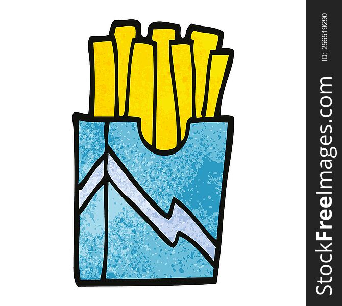cartoon doodle fast food fries