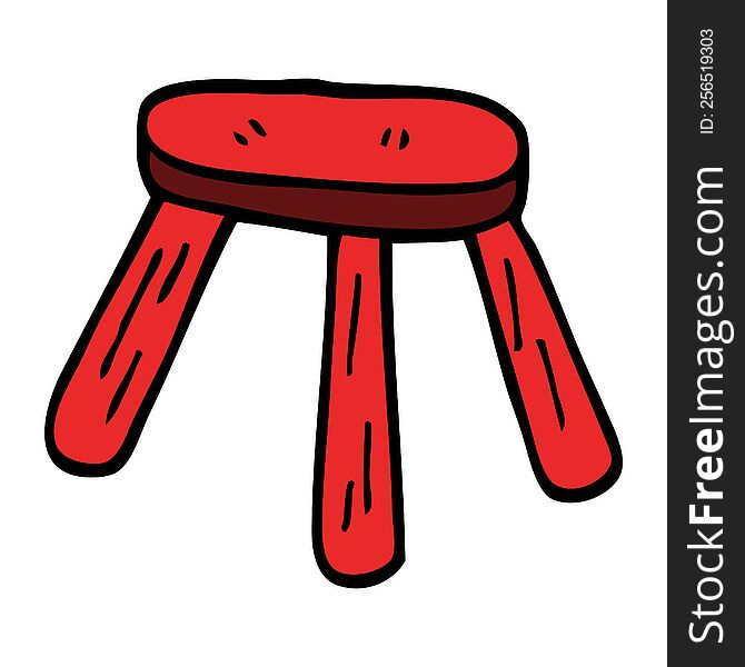 Cartoon Doodle Low Stool