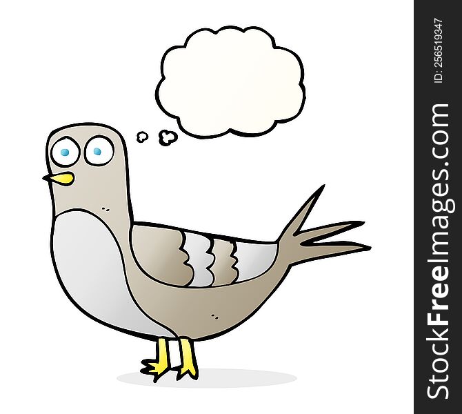 Thought Bubble Cartoon Pigeon