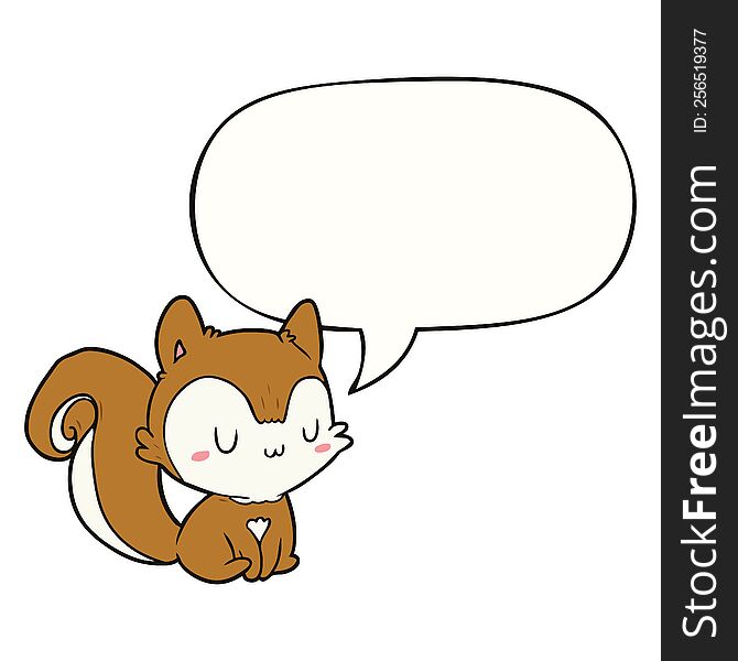 cartoon squirrel with speech bubble. cartoon squirrel with speech bubble
