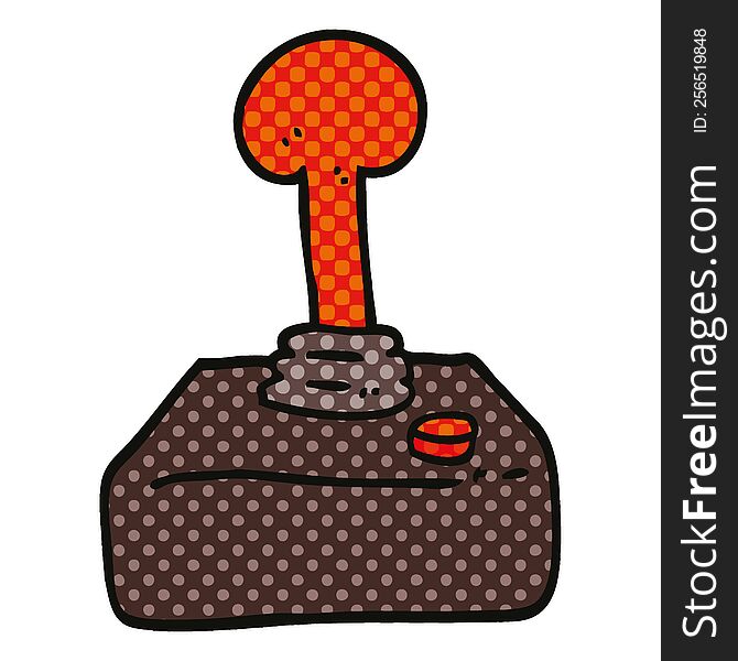 Comic Book Style Cartoon Joystick