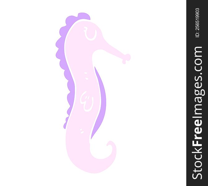 cartoon doodle sea horse