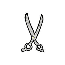 Cartoon Scissors Stock Image