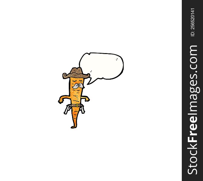 cowboy carrot cartoon