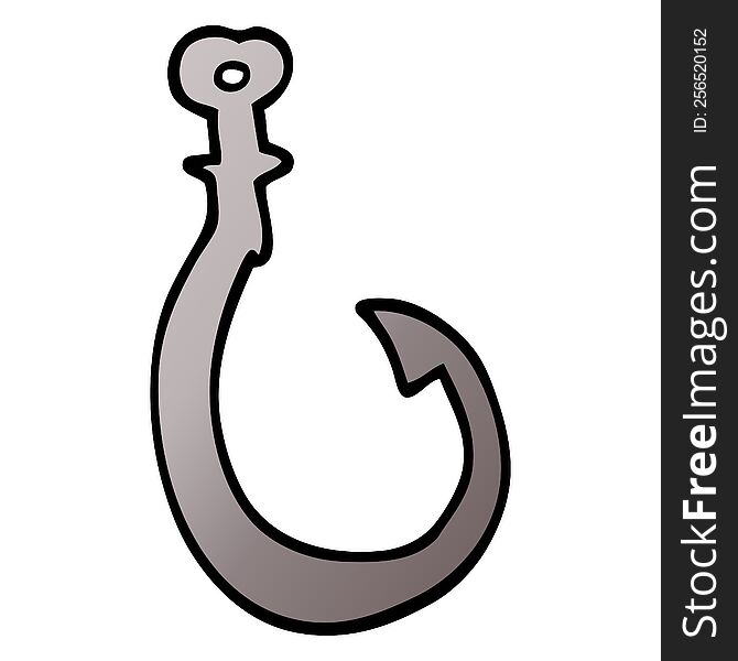 Cartoon Doodle Big Fish Hook