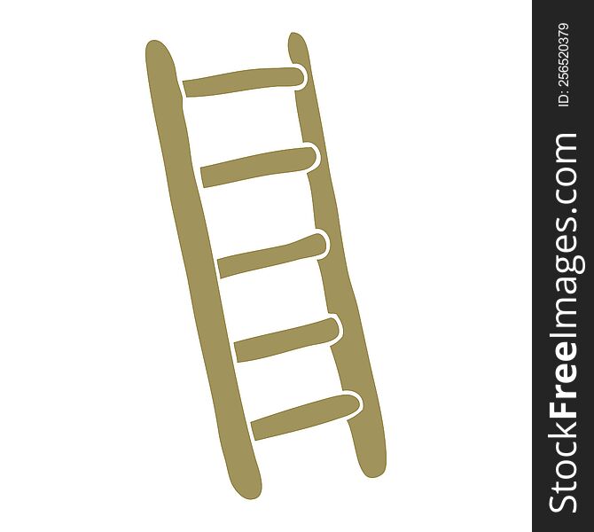 flat color style cartoon ladder