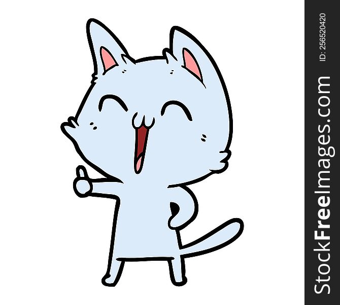 happy cartoon cat. happy cartoon cat