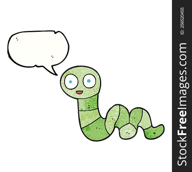 Speech Bubble Textured Cartoon Snake