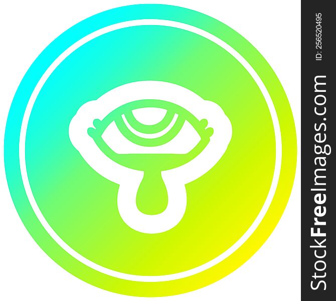 crying eye circular icon with cool gradient finish. crying eye circular icon with cool gradient finish