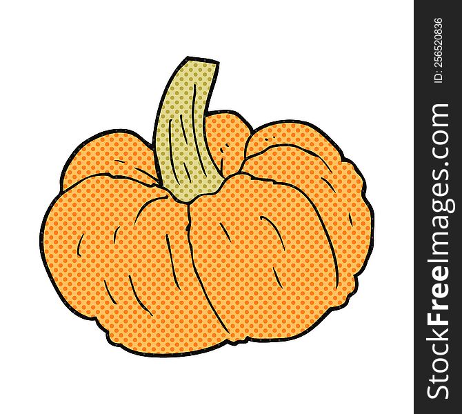 freehand drawn cartoon pumpkin