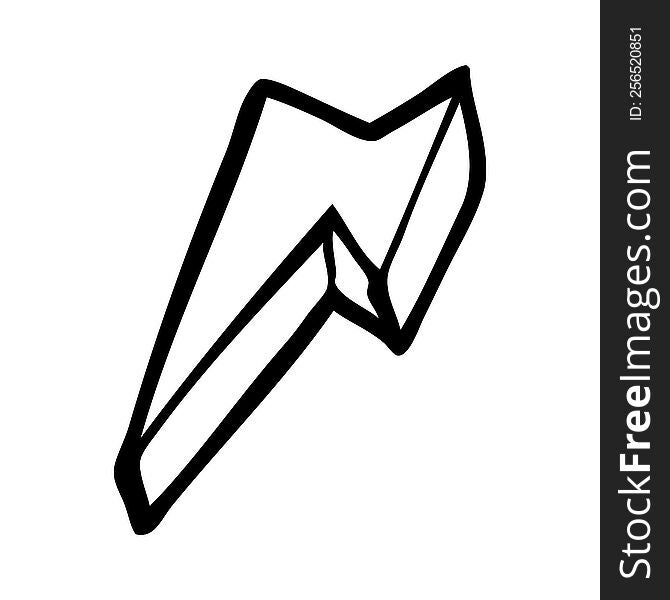 Line Drawing Cartoon Decorative Lightning Bolt