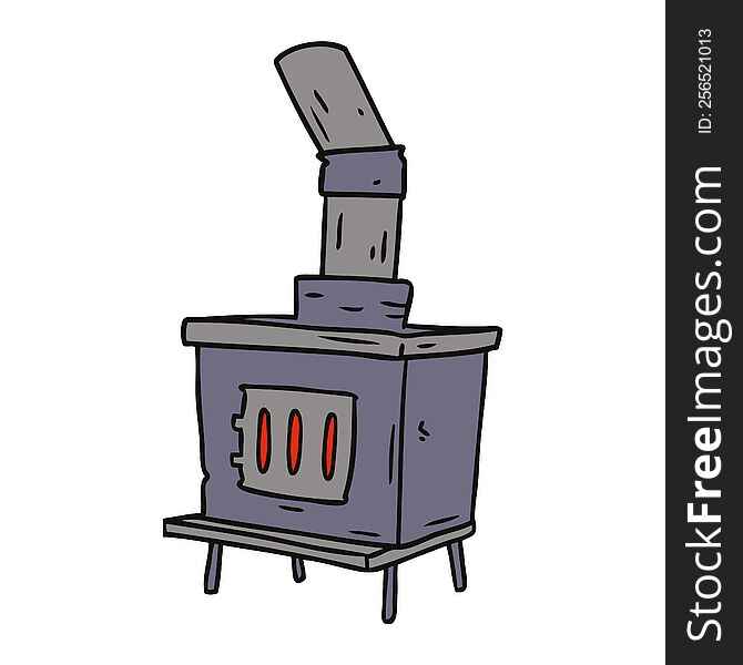 hand drawn cartoon doodle of a house furnace