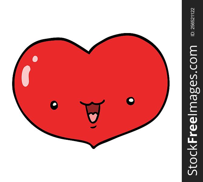cartoon love heart character