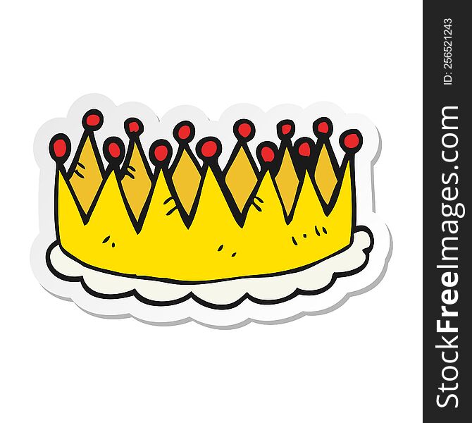 sticker of a cartoon crown