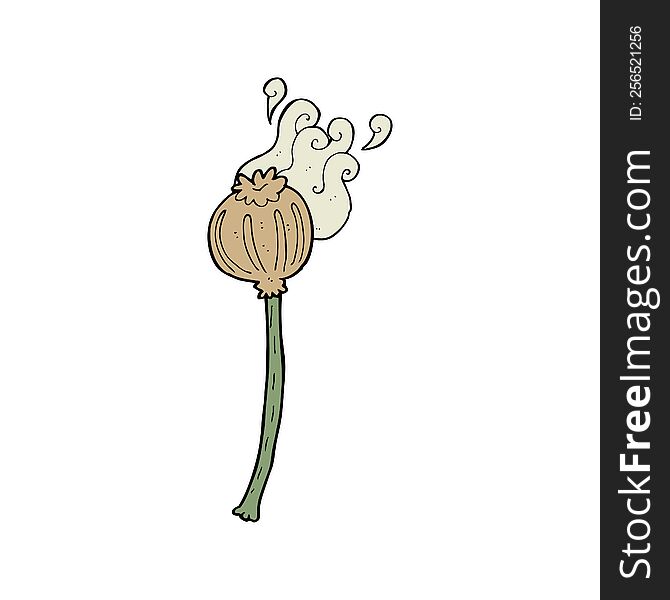 Cartoon Dried Poppy