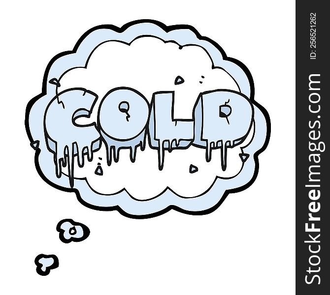 Thought Bubble Cartoon Cold Text Symbol