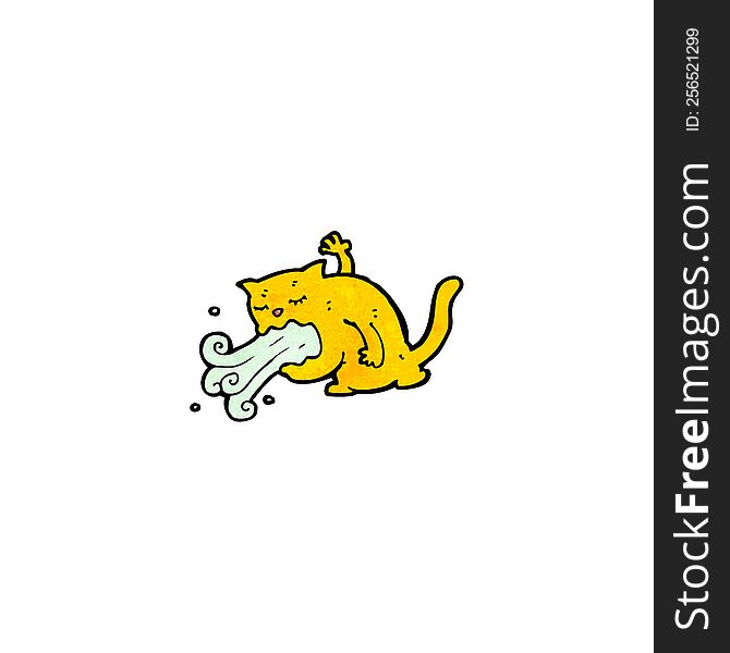 cartoon burping cat