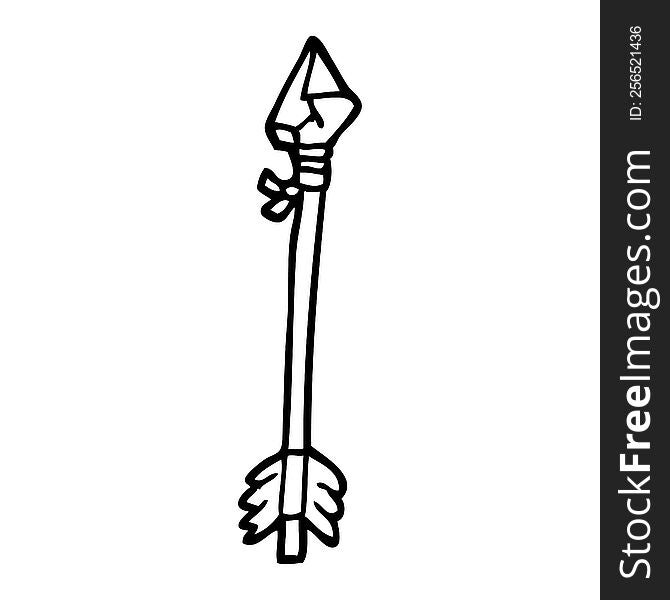 primitive arrow line drawing cartoon