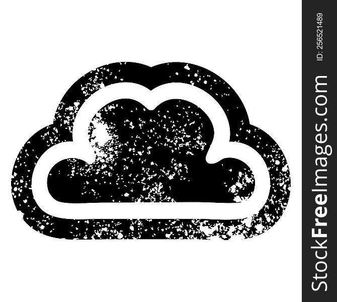 Simple Cloud Distressed Icon