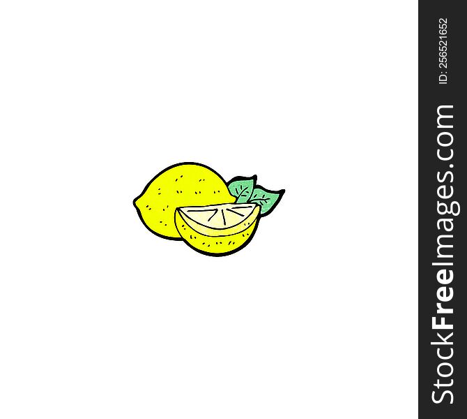 cartoon cut lemon