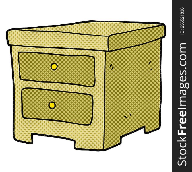 freehand drawn cartoon chest of drawers