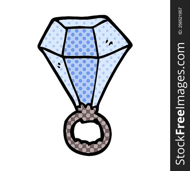 cartoon doodle diamond ring