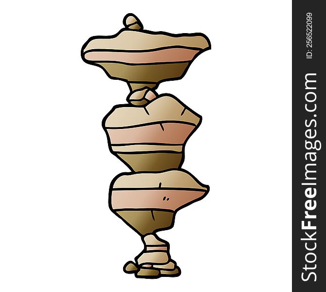 Cartoon Doodle Of Stacked Stones