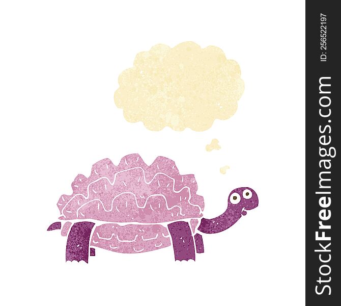 cartoon tortoise with thought bubble