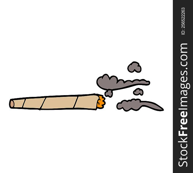 cartoon doodle lit joint