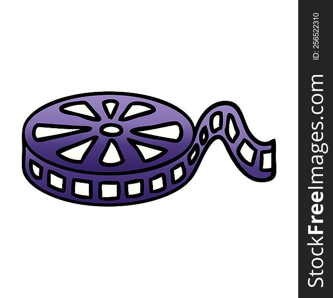 gradient shaded cartoon of a film reel