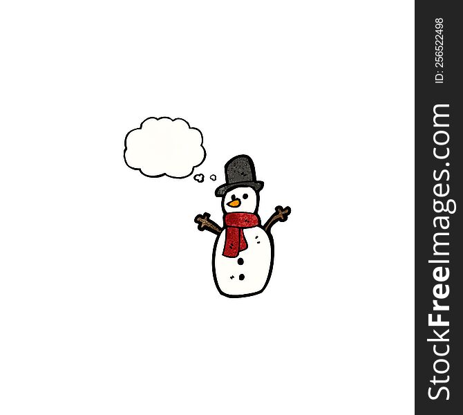 Snowman With Thought Bubble