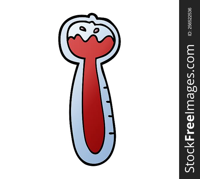 cartoon doodle thermometer