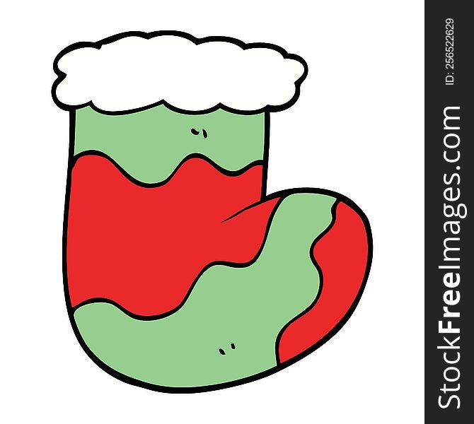 cartoon doodle christmas stockings