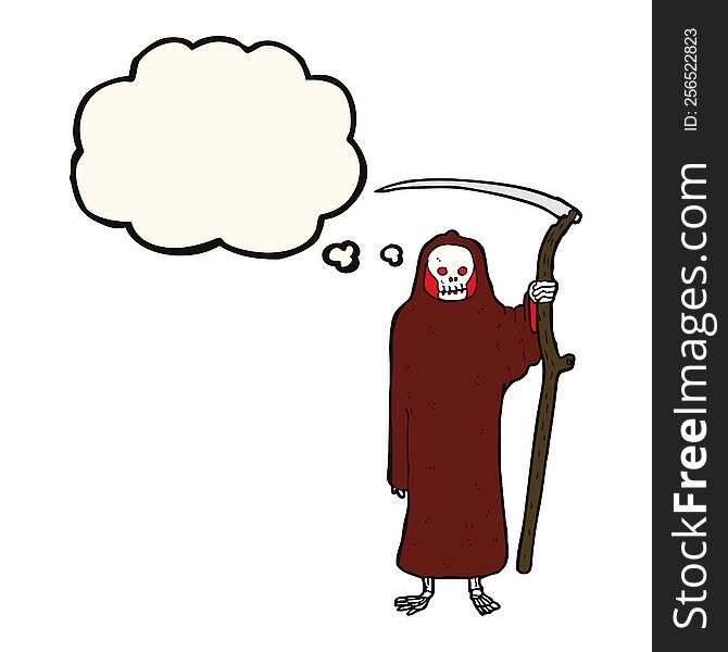 death cartoon with thought bubble