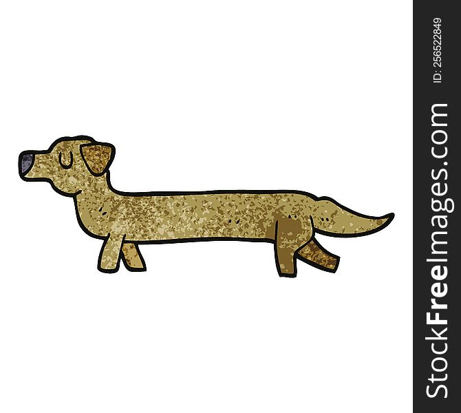 cartoon doodle dachshund