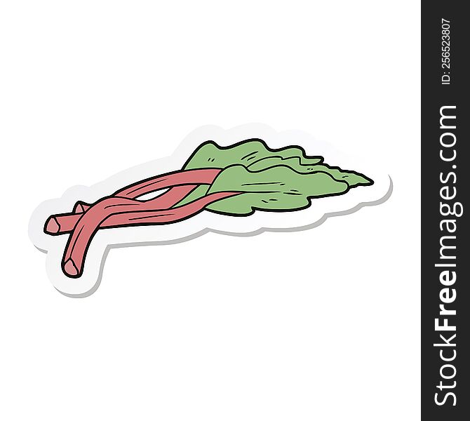 Sticker Of A Cartoon Rhubarb