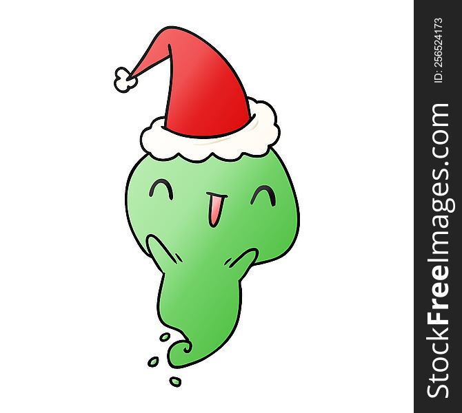 Christmas Gradient Cartoon Of Kawaii Ghost