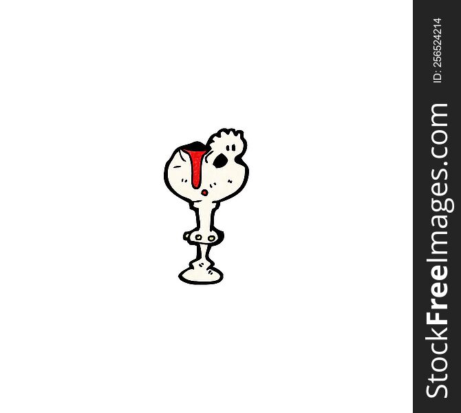 Spooky Skull Cup Cartoon