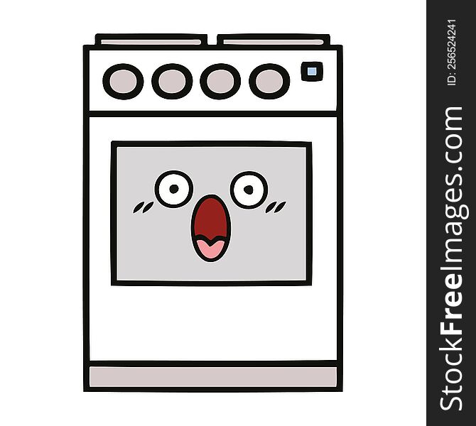 cute cartoon of a kitchen oven. cute cartoon of a kitchen oven