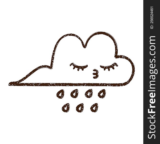 Rain Cloud Charcoal Drawing