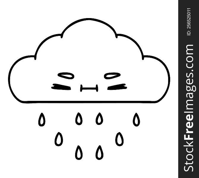 line doodle mean storm cloud raining on your parade