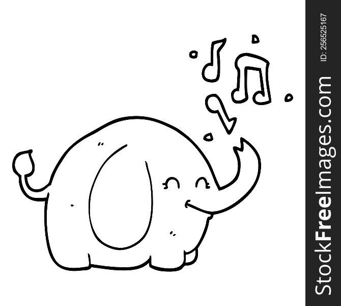cartoon trumpeting elephant