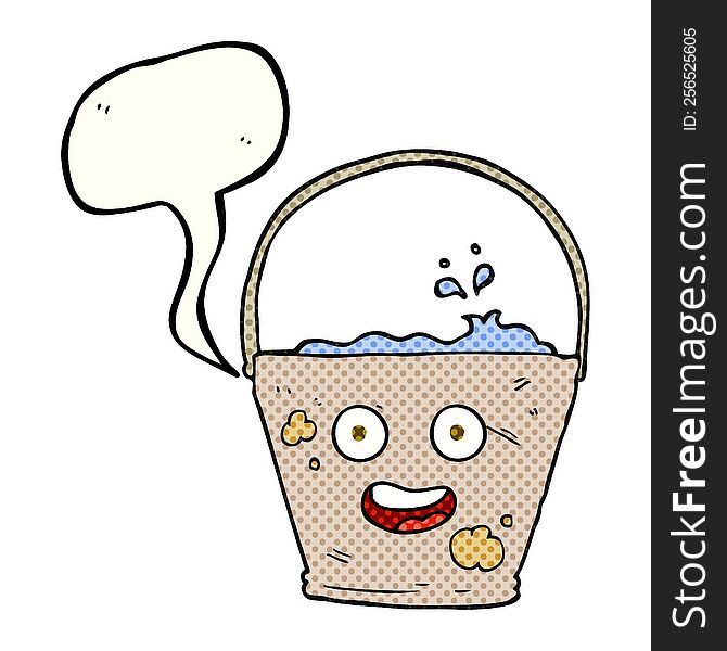 comic book speech bubble cartoon bucket